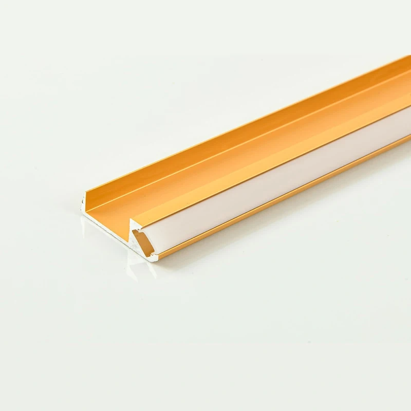 45° Oblique Cabinet Aluminum Profile 18mm Under Closet Light Led Hard Bar Strip For Bedroom Kitchen Recessed Bar Strip Light