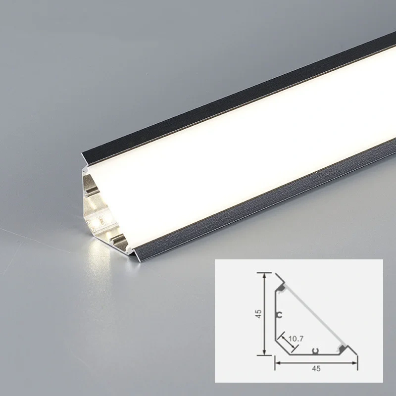 Ceiling Led Aluminum Profile Surface Mounted Wall Top Corner Decoration Indoor Atmosphere Lighting Linear Hard Bar Light Lamps