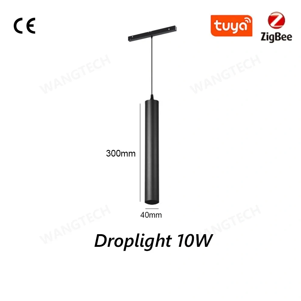 M20 Magnetic Track Light DC48V Aluminum Rail Led Flood Grille Spot Home Tuya Zigbee Assistant Alexa Or 3000/4000/6000K Black