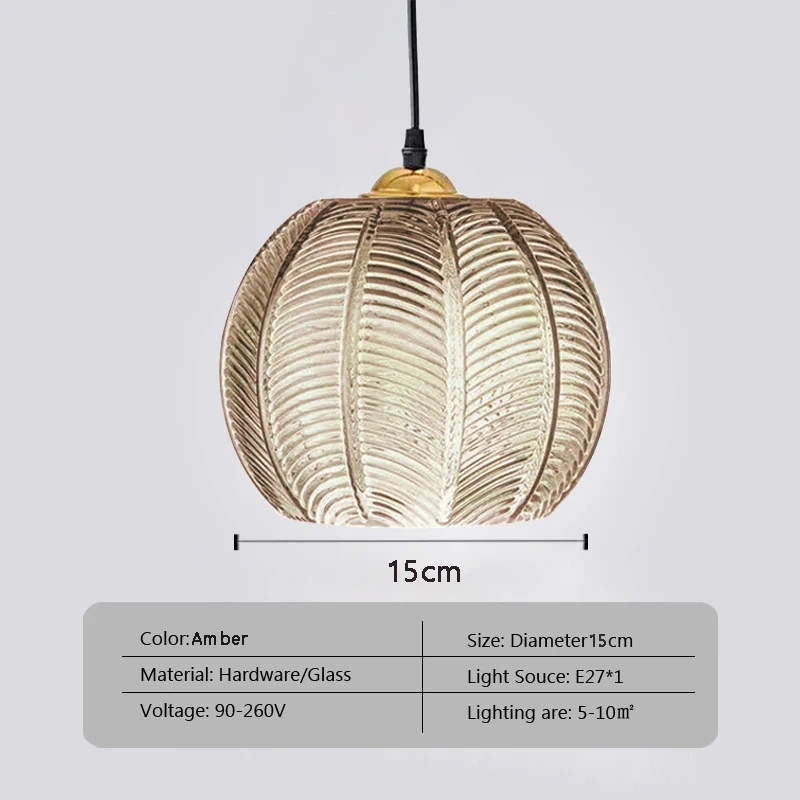 Nordic Glass Pendant Light Green Leaf Pattern Lighting For Living Room Dining Room Hotel Study Bedroom Indoor Decorative Fixture