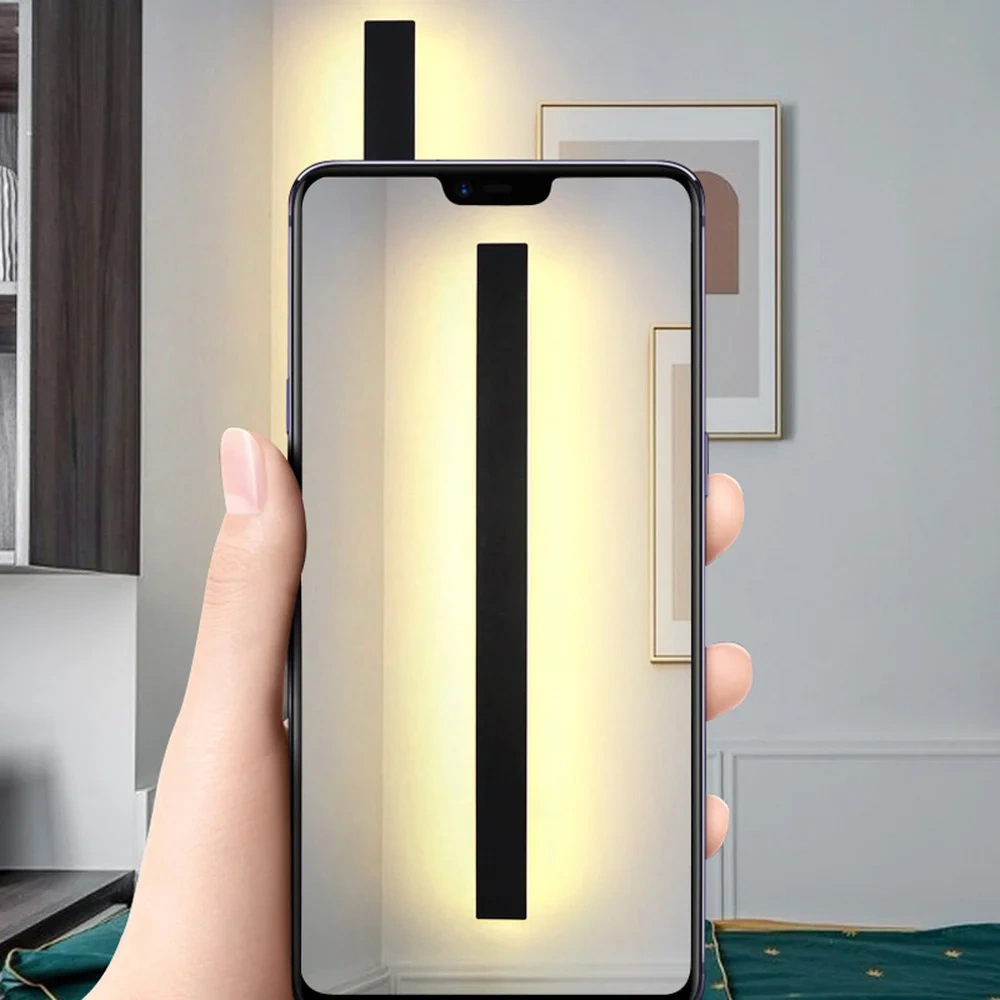 Modern Linear Wall Mount Sconce Lamp 15W 40cm Acryl Background Strip Decor Light Fixture for Bedroom Hallway Aisle Hotel Room