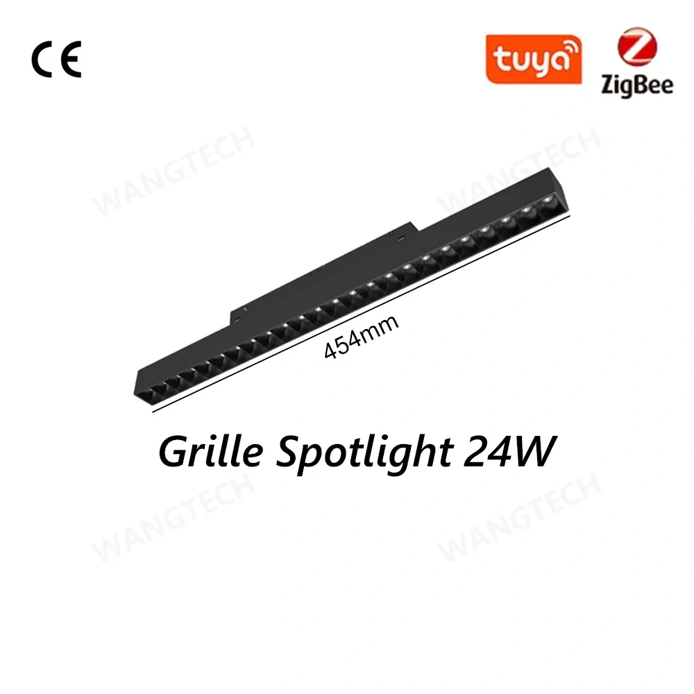 M20 Magnetic Track Light DC48V Aluminum Rail Led Flood Grille Spot Home Tuya Zigbee Assistant Alexa Or 3000/4000/6000K Black