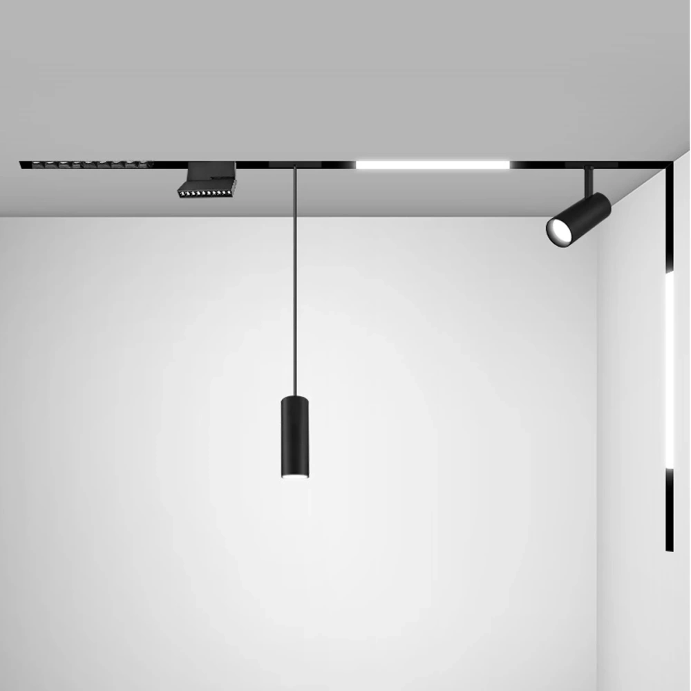 20 Modern Recessed Magnetic Track Lights design Led Lamp Magnetic Rail Ceiling System Indoor Track Lighting Spot Rail Spotlights