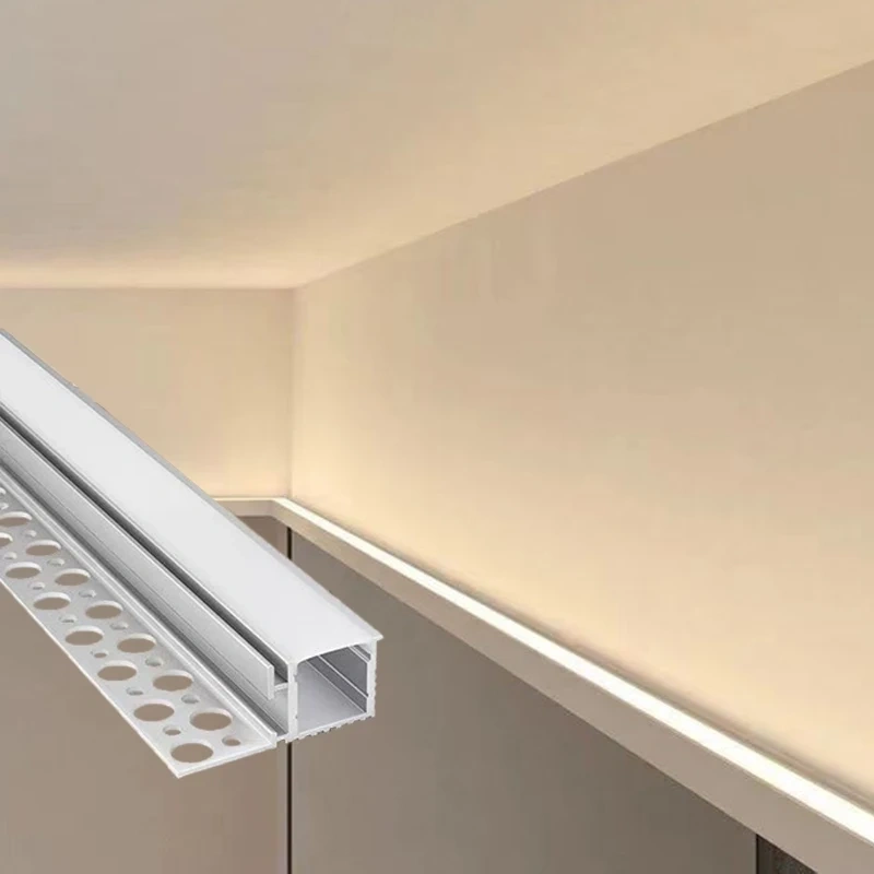 Recessed Wall LED Aluminum Profiles Ceiling Backlight Channel Lamp Gypsum Drywall Linear Strip Light