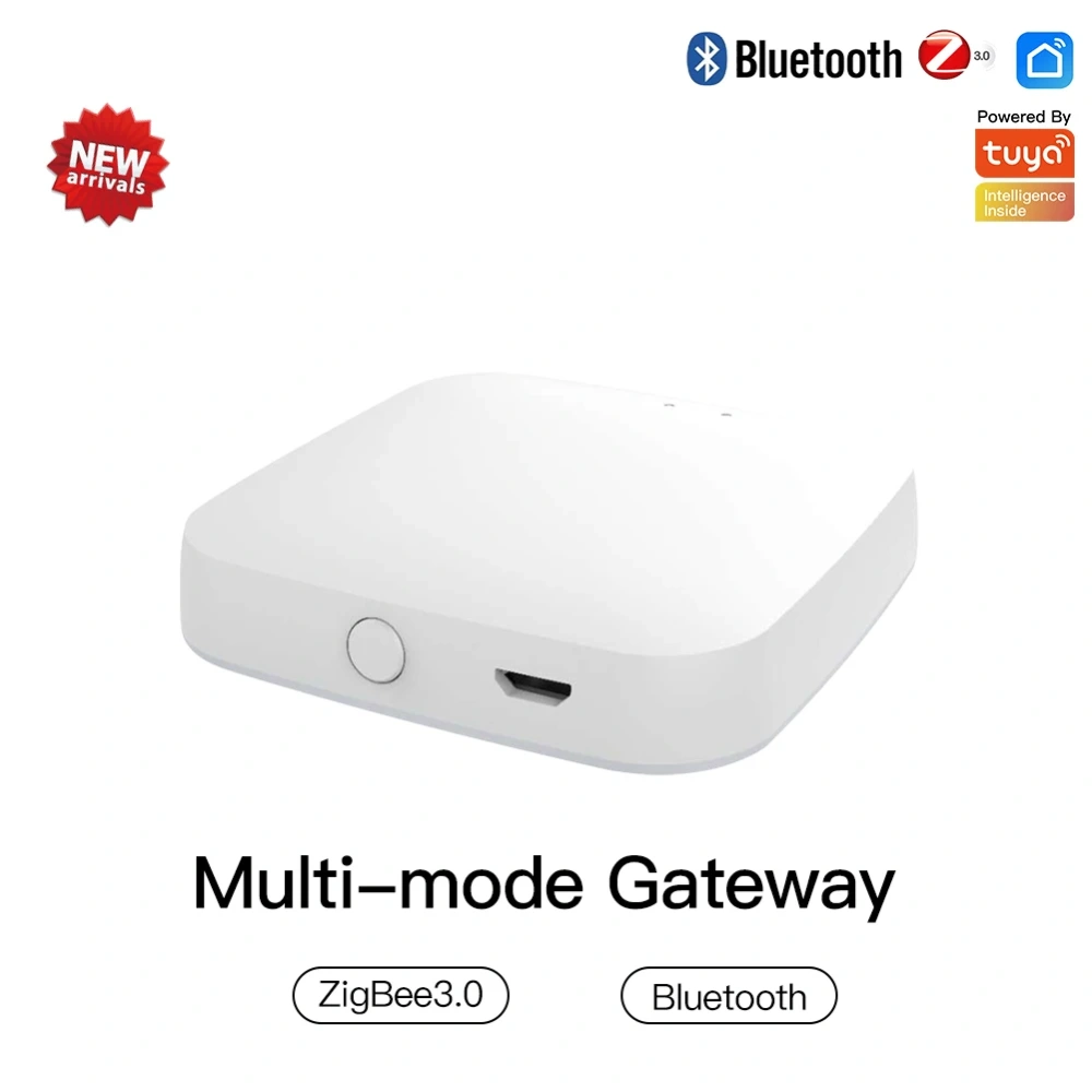 MOES Nova Gateway Inteligente Multimodo ZigBee Bluetooth Mesh Hub Funciona com Tuya Smart App Controle de Voz via Alexa Google Home