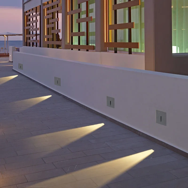 Outdoor Wall Lamp Waterproof Nightlight 3W Recessed Foot Light For Home Garden Hotel Corridor Step Staircase Yard Balcony Aisle