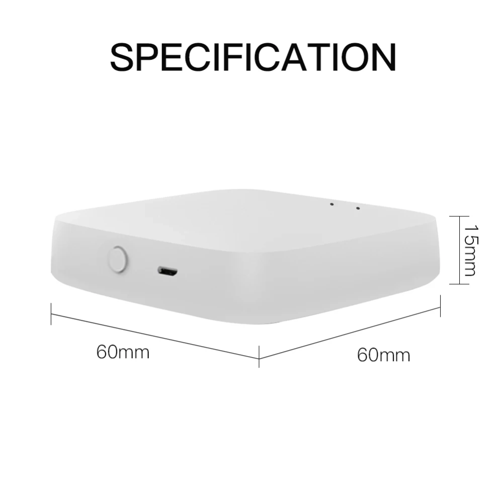 MOES Nova Gateway Inteligente Multimodo ZigBee Bluetooth Mesh Hub Funciona com Tuya Smart App Controle de Voz via Alexa Google Home