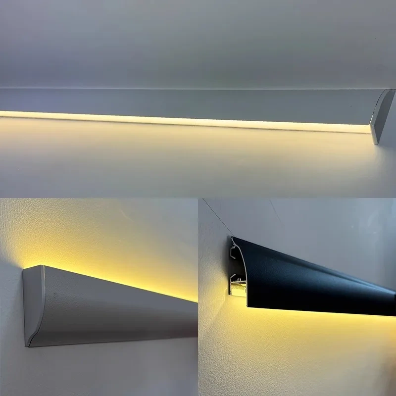 1M/2M Led Ceiling Aluminum Profile Surface Mount Upward and Downward Luminous Led Wall Washer for Corner Bedroom Living Room