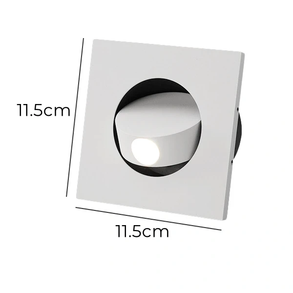 Modern LED Embedded Wall Lamp 3W 350º Rotation Bedside Sconce Bedroom Reading Hidden Decor Stair Wall Lighting Fixture AC85-265V