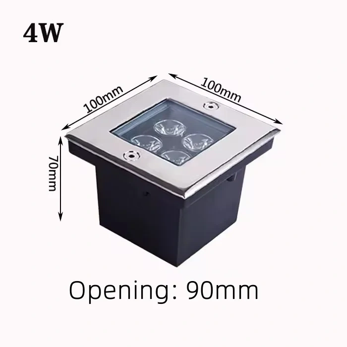 IP67 Waterproof Square 4W 6W 9W AC85-265V DC12V LED Outdoor Garden Path Floor Underground Buried Yard Lamp Spot Landscape Light