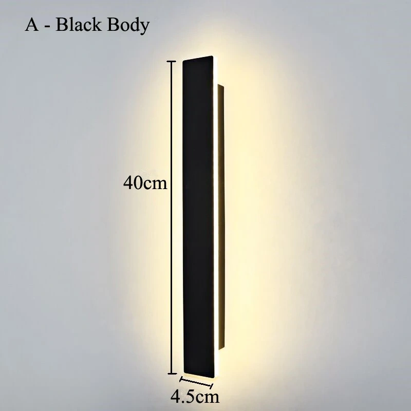 Modern Linear Wall Mount Sconce Lamp 15W 40cm Acryl Background Strip Decor Light Fixture for Bedroom Hallway Aisle Hotel Room