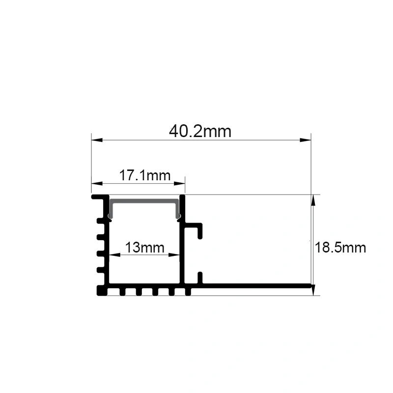 Recessed Wall LED Aluminum Profiles Ceiling Backlight Channel Lamp Gypsum Drywall Linear Strip Light
