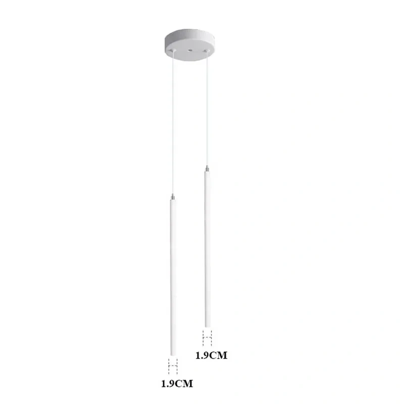 Superfine 2CM Led Pendant Lights Long Tube Hanging Lamp Kitchen Island Dining Room Table Pendant Lamp Bedroom Bedside Droplight