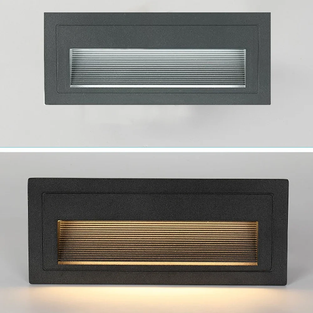 Sconces Wall 6W LED Step Stair Light Horizontal Indoor Outdoor Waterproof Decks Pathway Yard Rated Staircase Corner Lighting
