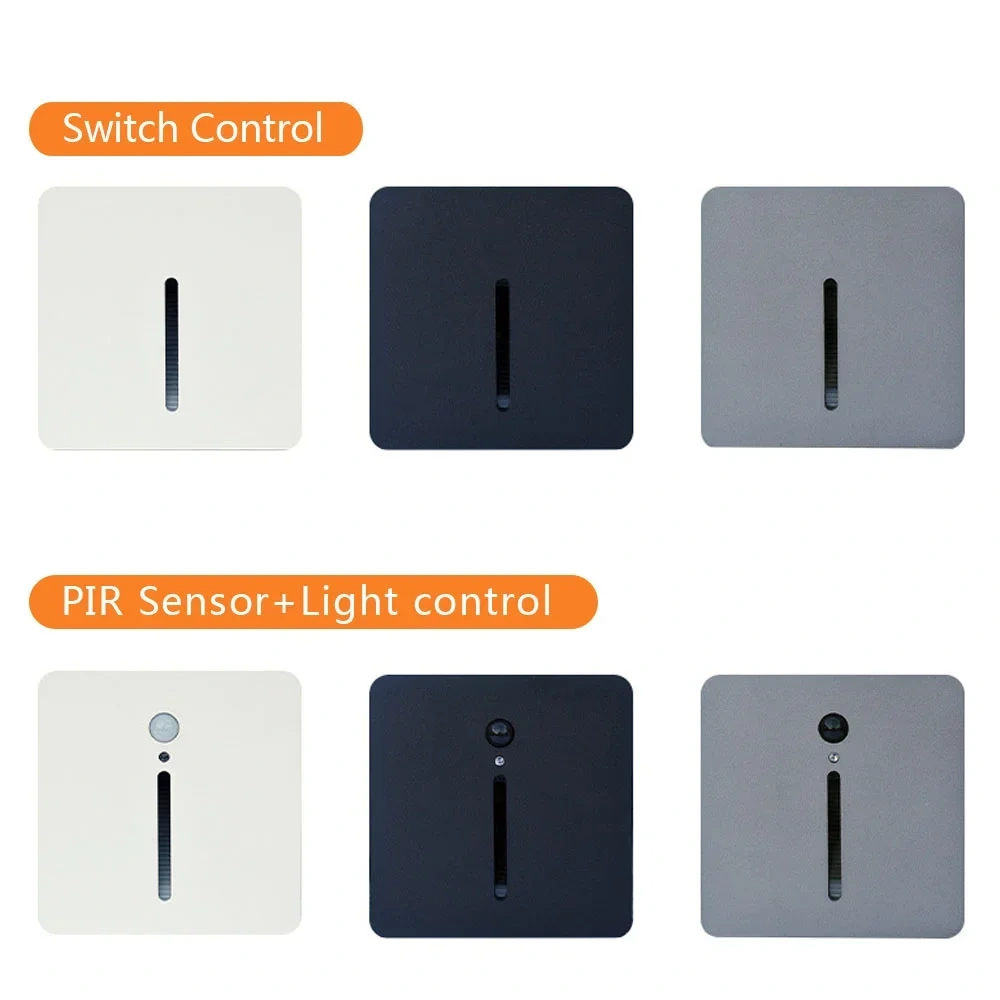 Wall Lamp Recessed Sensor Night Light for Living Room Step&Stair Foyer Bathroom Bedside 3W LED Indoor Lighting Fixture Mount Box