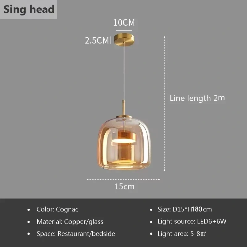 Nordic Glass LED Chandeliers Luxury Pendant Lamp Modern Minimalist  hanging light fixture decorative indoor lighting
