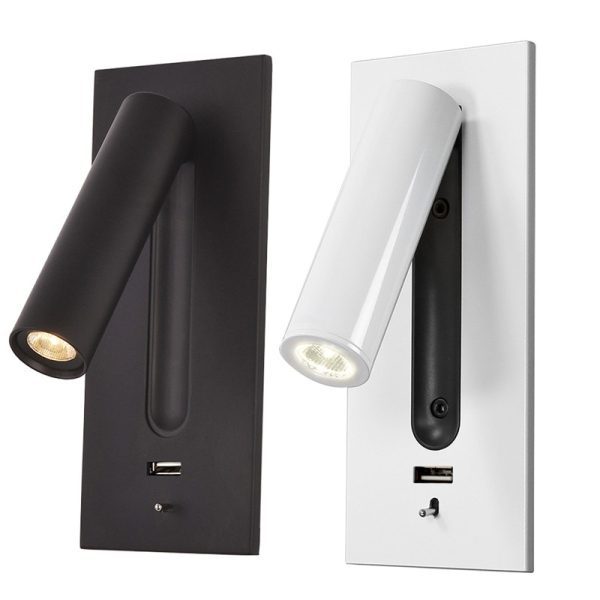 USB Charging Rotatable Modern New LED Wall Lights With Switch Living Study Room Bedroom Bedside Aisle Flats Indoor Lamp Lighting