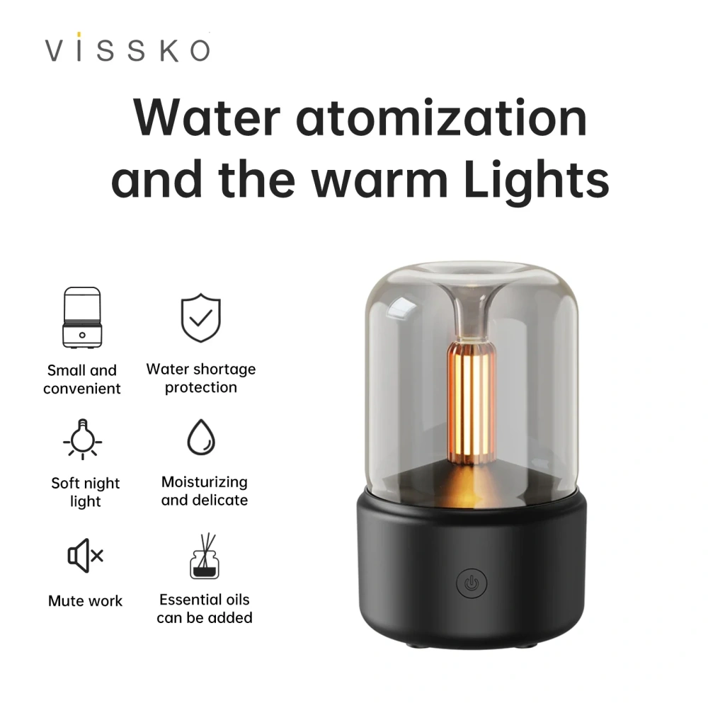 Portable Mini Aroma Diffuser USB Air Humidifier Essential Oil Night Light Cold Mist Maker Sprayer for Home Gift