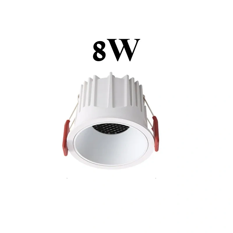 Round Square Frameless NO Dazzling COB Recessed Downlight 8W 12W 16W 24W LED Ceiling Spot Light for Bedroom Living room Kitchen