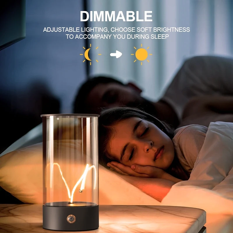 Portable LED Night Lights Rechargeable Magnetic Desk Lamp Touch Sensor Table Lamp for Home Outdoor Camping