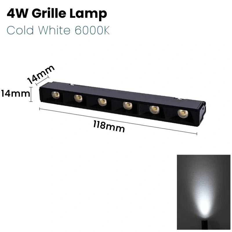 DC12V Mini LED Showcase Cabinet Lamp Magnetic Rail Jewelry Display Lamp Suface Mounted Exhibition Wardrobe Track Lighting System