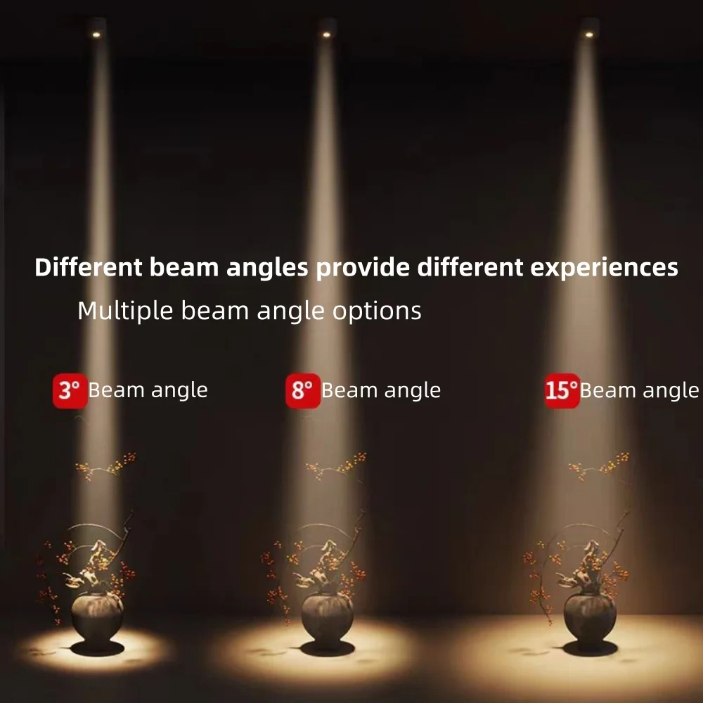 Surface mounted spotlight indoor decoration small angle ceiling light 3 ° 8 ° 15 ° 24 ° decorative light