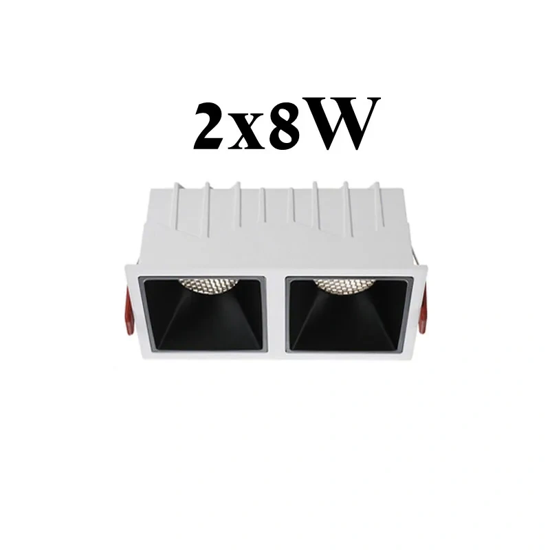 Round Square Frameless NO Dazzling COB Recessed Downlight 8W 12W 16W 24W LED Ceiling Spot Light for Bedroom Living room Kitchen