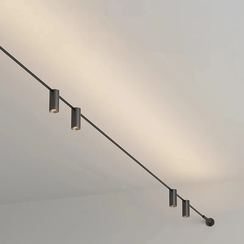 Diy Long LED Skyline Steel Strip Luminous Linear No Main Light Decoration, Modern Minimalist Creative Exhibition Hall Wall Light