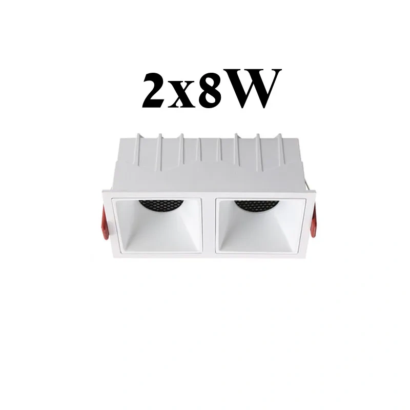 Round Square Frameless NO Dazzling COB Recessed Downlight 8W 12W 16W 24W LED Ceiling Spot Light for Bedroom Living room Kitchen