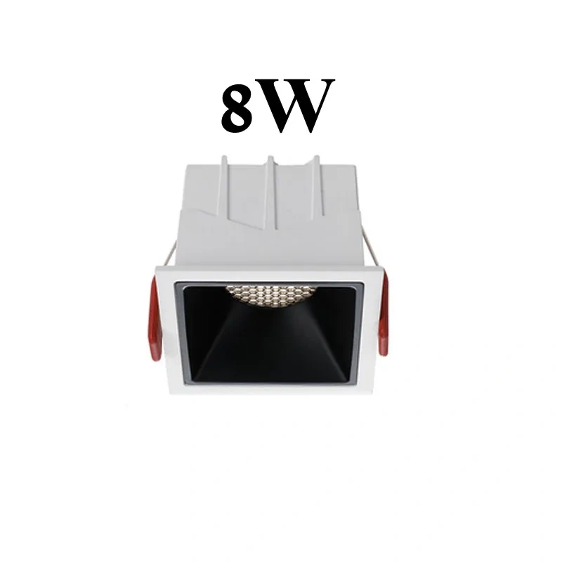 Round Square Frameless NO Dazzling COB Recessed Downlight 8W 12W 16W 24W LED Ceiling Spot Light for Bedroom Living room Kitchen