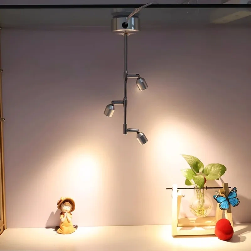 Plug-in Type Spotlight Display Cabinet Pole Lamp High-Brightness Need To Drill Holes Branch Shape Model Lighting LED Spotlight