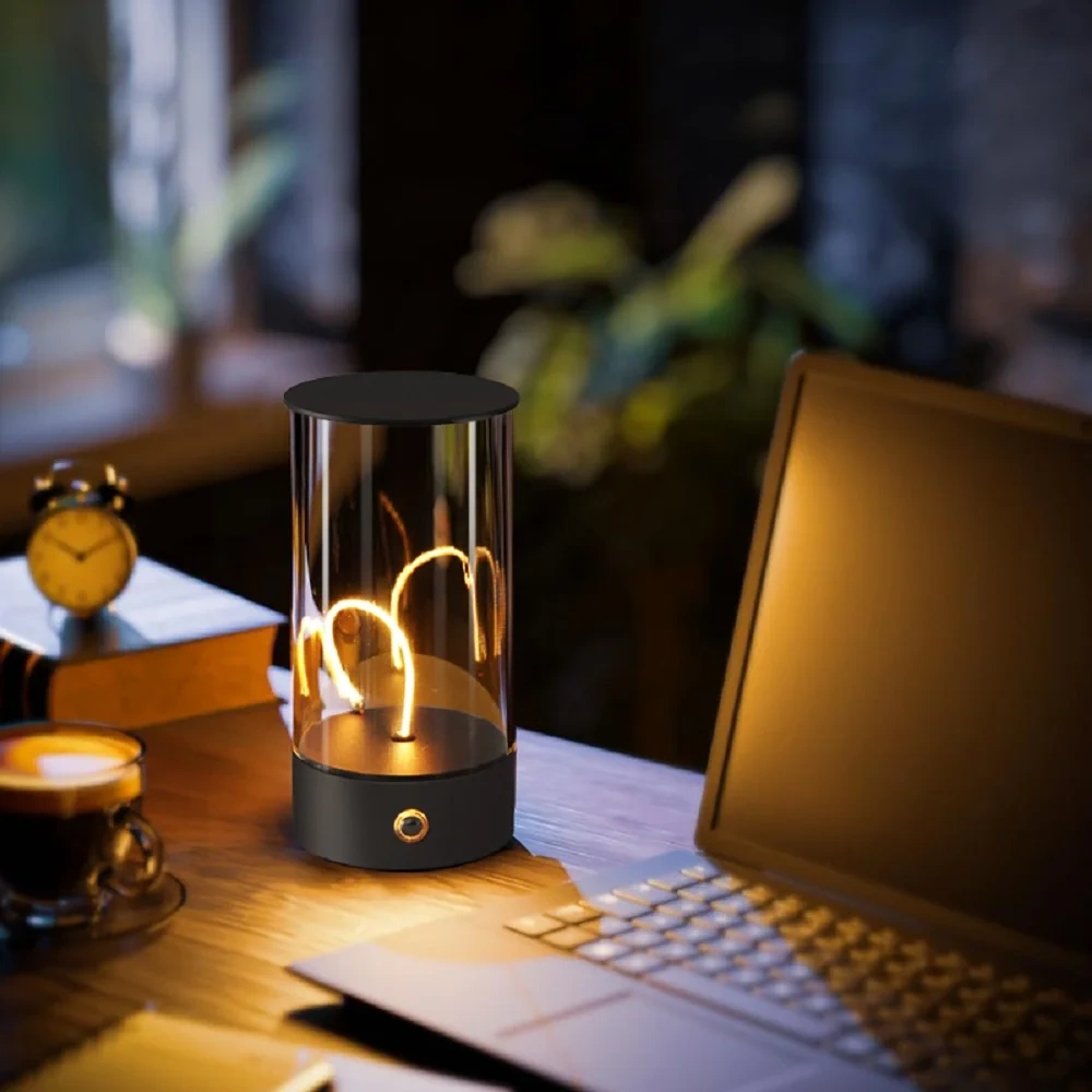 Portable LED Night Lights Rechargeable Magnetic Desk Lamp Touch Sensor Table Lamp for Home Outdoor Camping