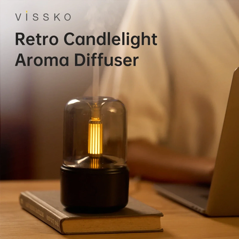 Portable Mini Aroma Diffuser USB Air Humidifier Essential Oil Night Light Cold Mist Maker Sprayer for Home Gift