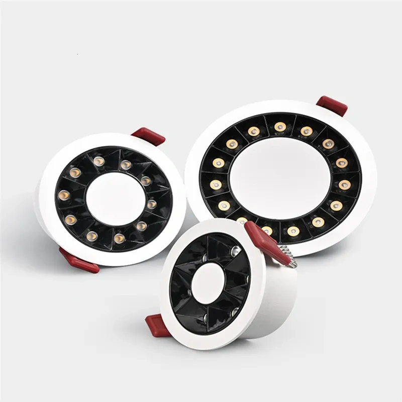 12W 18W 24W Dimmable Ultra-thin Anti-glare Umall Upotlight Umbedded LED Ceiling Light Living AC 85-265V Room Downlight Spotlight