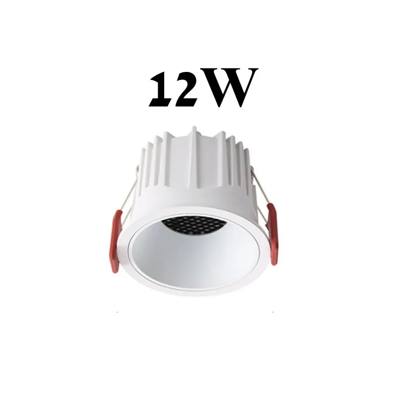 Round Square Frameless NO Dazzling COB Recessed Downlight 8W 12W 16W 24W LED Ceiling Spot Light for Bedroom Living room Kitchen