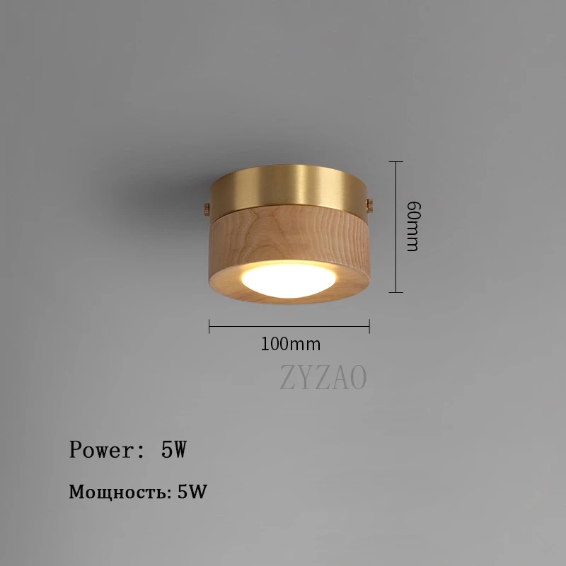 corridor lamp Walnut ceiling lights ash wood led lights for room living room Spotlights Porch light home decor lighting