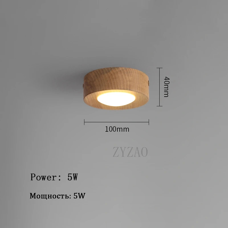 corridor lamp Walnut ceiling lights ash wood led lights for room living room Spotlights Porch light home decor lighting