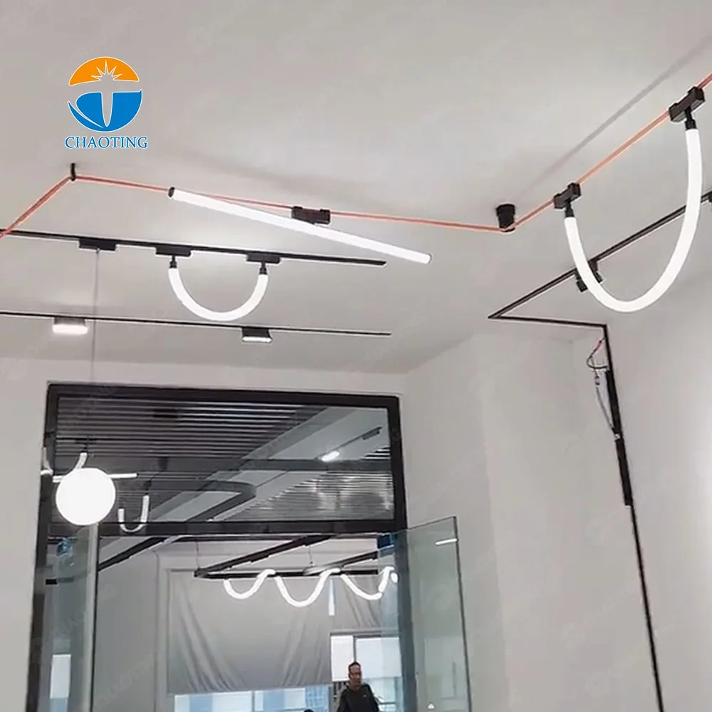 New Design Flexible Soft Belt Track System Lights 48V Conductive Textile Ribbon Flexibility Linear Rail Led Magnetic Track Light