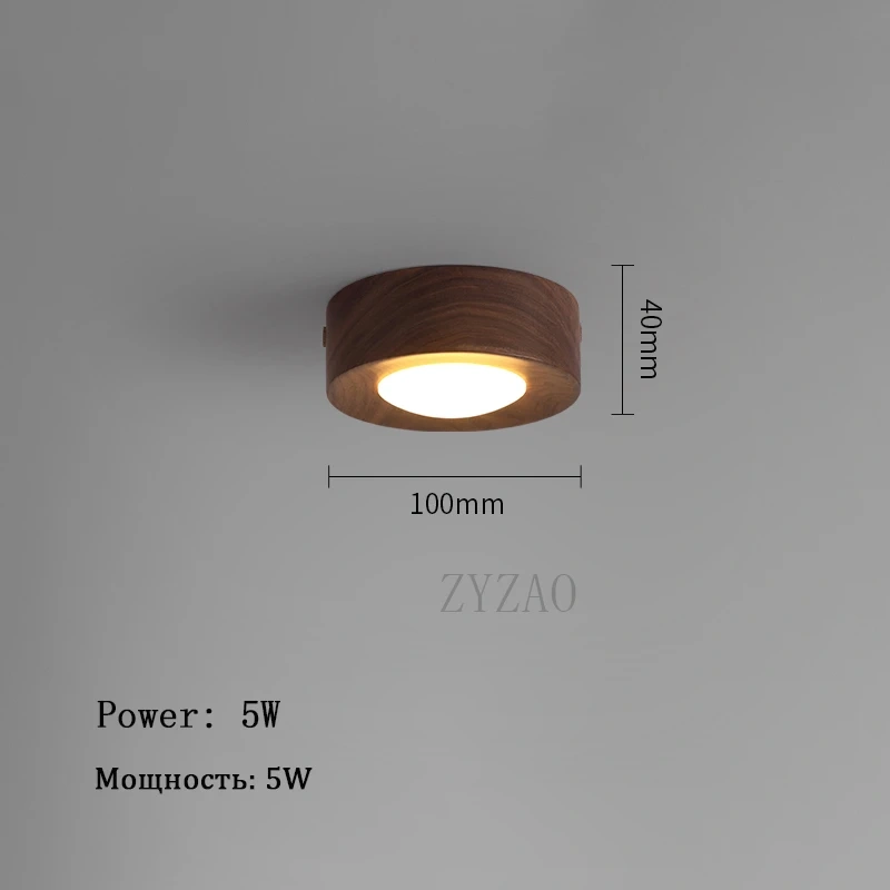 corridor lamp Walnut ceiling lights ash wood led lights for room living room Spotlights Porch light home decor lighting
