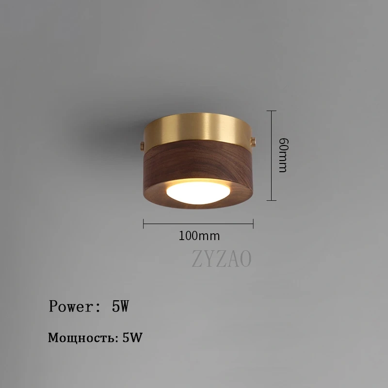 corridor lamp Walnut ceiling lights ash wood led lights for room living room Spotlights Porch light home decor lighting