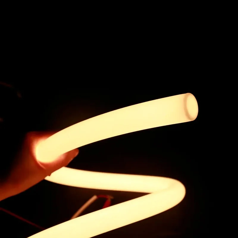 360 Degree Glowing Round LED Neon Tube Rope Lamp Flexible Silicone Channel WS2811 WS2812B Soft IP65 Outdoor Tape Strip Lights
