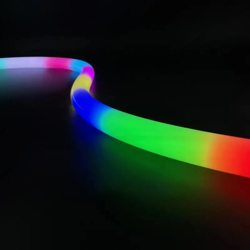12/24V Smart RGB+IC  All Around Bending 360 Degree Food Grade Silicone  D25  Neon Flex Lights for Hotel Bars Dec