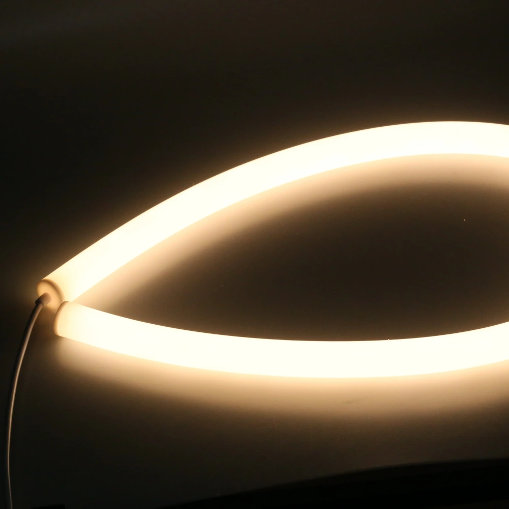 White Light 360-degree Circular Flexible Silicone Neon Strip Arbitrary Modeling Flexible Neon Light Led  Colored Lights 	rgb