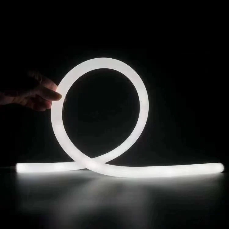 White Light 360-degree Circular Flexible Silicone Neon Strip Arbitrary Modeling Flexible Neon Light Led  Colored Lights 	rgb