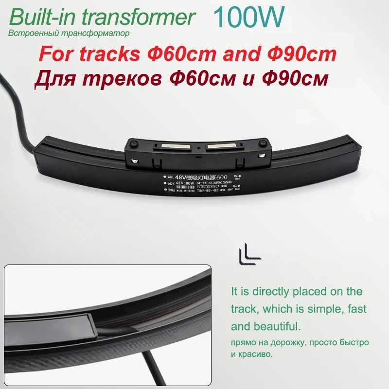 N8 Modern Round Magnetic Track Lights design led Lamp Magnetic Rail Ceiling System Indoor Track Lighting Spot Rail Spotlights