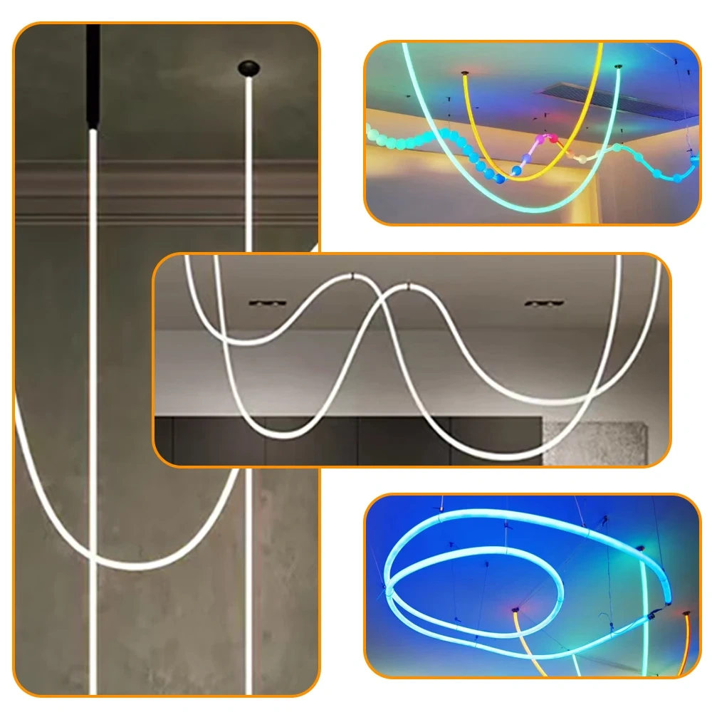 Silica Gel Tube 270° 360° Luminous Flexible Round Silicone Neon IP67 Waterproof For WS2812 WS2811 5050 5/8/10mm LED Strip Light