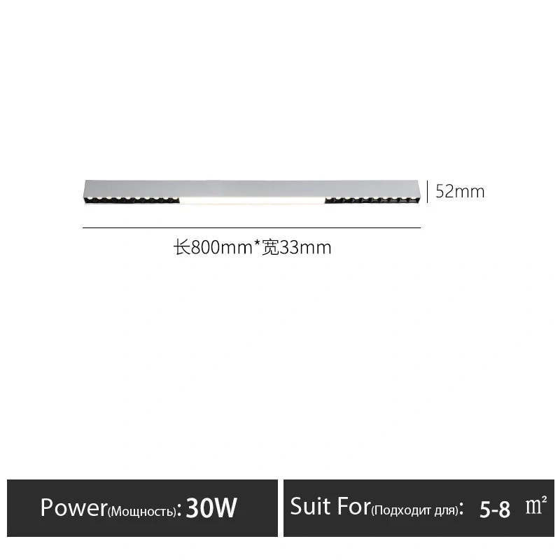 Surface mounted without main lamp living room lighting grille led ceiling lamp restaurant balcony home bedroom long linear lamps