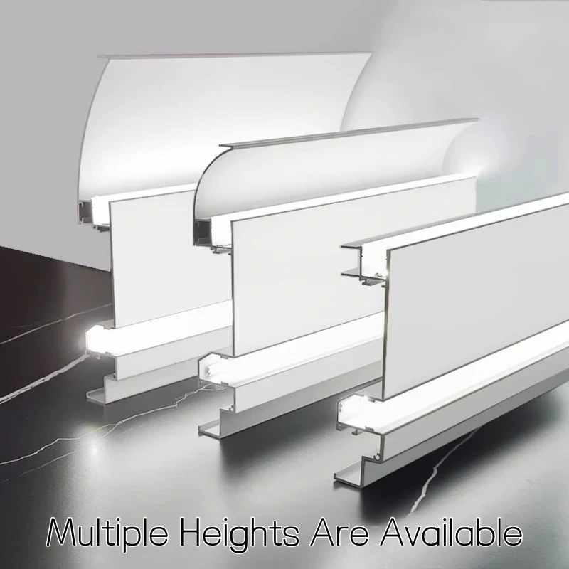 Up Down Glowing LED Aluminum Profile Ceiling Top Corner Channel Backlight Wall Washing Living Room Decor Linear Bar Strip Lights