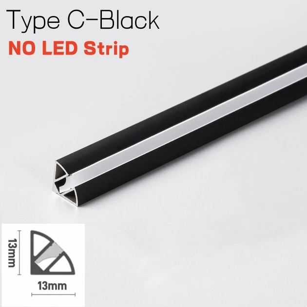 Recessed Backlight LED Aluminum Profile Cabinet Layer Channel Silicone Diffuser Wardrobe Bookshelf Closet Hidden Bar Strip Light