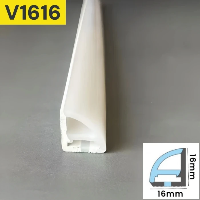 V-Shaped LED Neon Rope Lamp Flexible Silicone Tube Diffuser Channel DC12V Waterproof Cabinet Stair Corner Decor Neon Strip Light